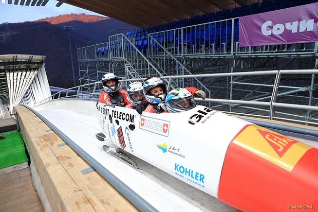 Inventado pelos suiços no final dos anos 1860, o bobsled faz parte do programa olímpico desde a primeira edição dos Jogos, em 1924 / Foto: Divulgação Sochi 2014